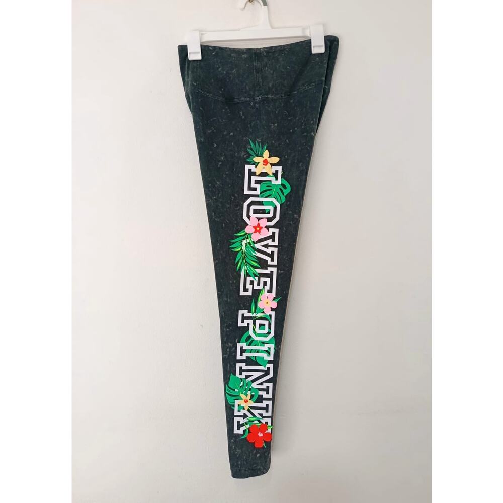 Victoria's Secret/Pink Floral Tie Dye High Waist Leggings Black Size L NWOT - Picture 13 of 15